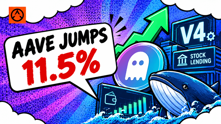 Aave AAVE price jumps as V4 stock-backed lending grows and whale buys $6.3 million
