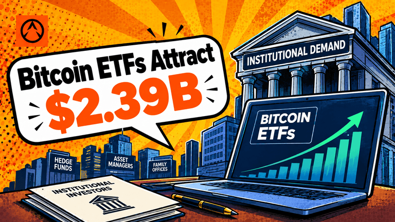 Bitcoin ETFs attract $2.39 billion in weekly inflows as institutional demand returns