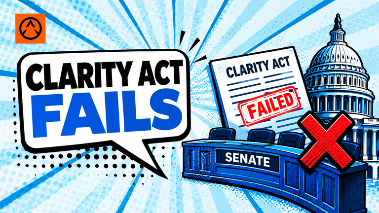 CLARITY Act fails Senate cloture vote as crypto bill stalls