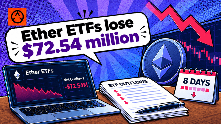 Ethereum ETF outflows extend to eight consecutive sessions as crypto fund withdrawals approach $1 billion