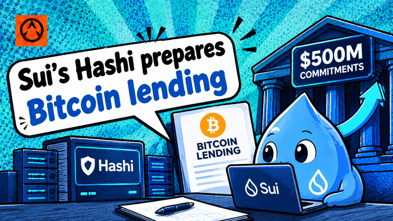 Sui Hashi prepares for a Bitcoin-backed lending launch with more than $500 million in capital commitments