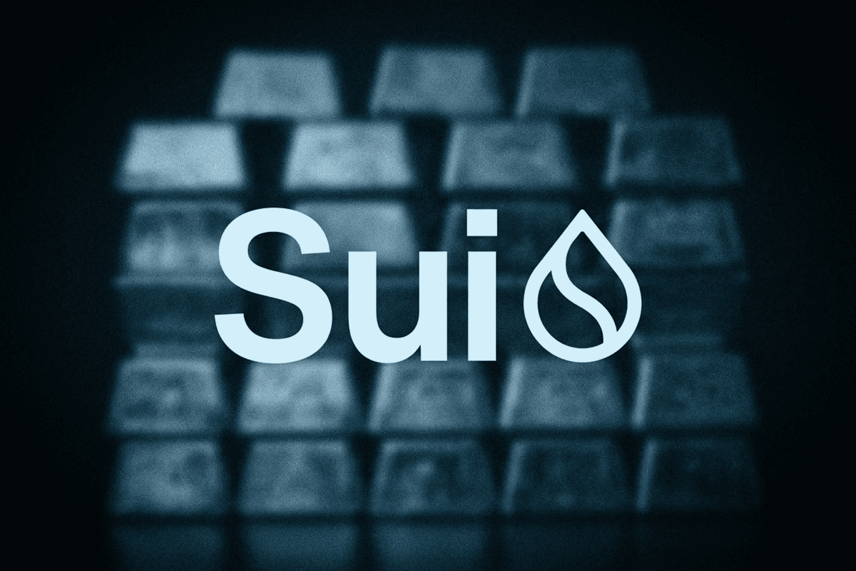Gold bars representing the XAUa token on the Sui network