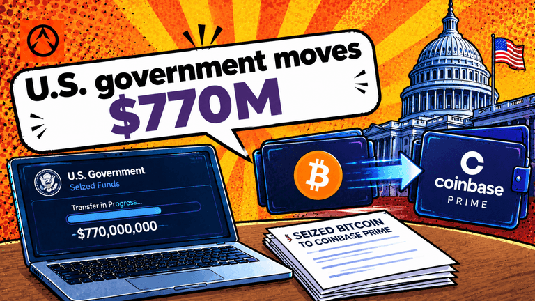 U.S. government-linked wallets transfer seized Bitcoin to Coinbase Prime and new addresses