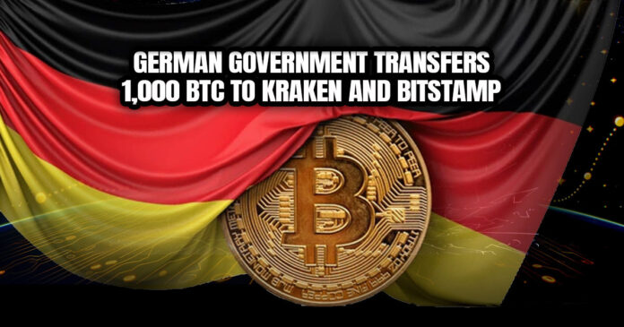 German Government Transfers 1,000 BTC to Kraken and Bitstamp