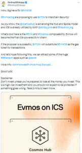 Evmos to Adopt $ATOM's Interchain Security